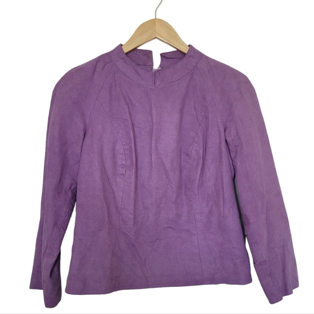 Genuine Leather Long Sleeved Fitted Top